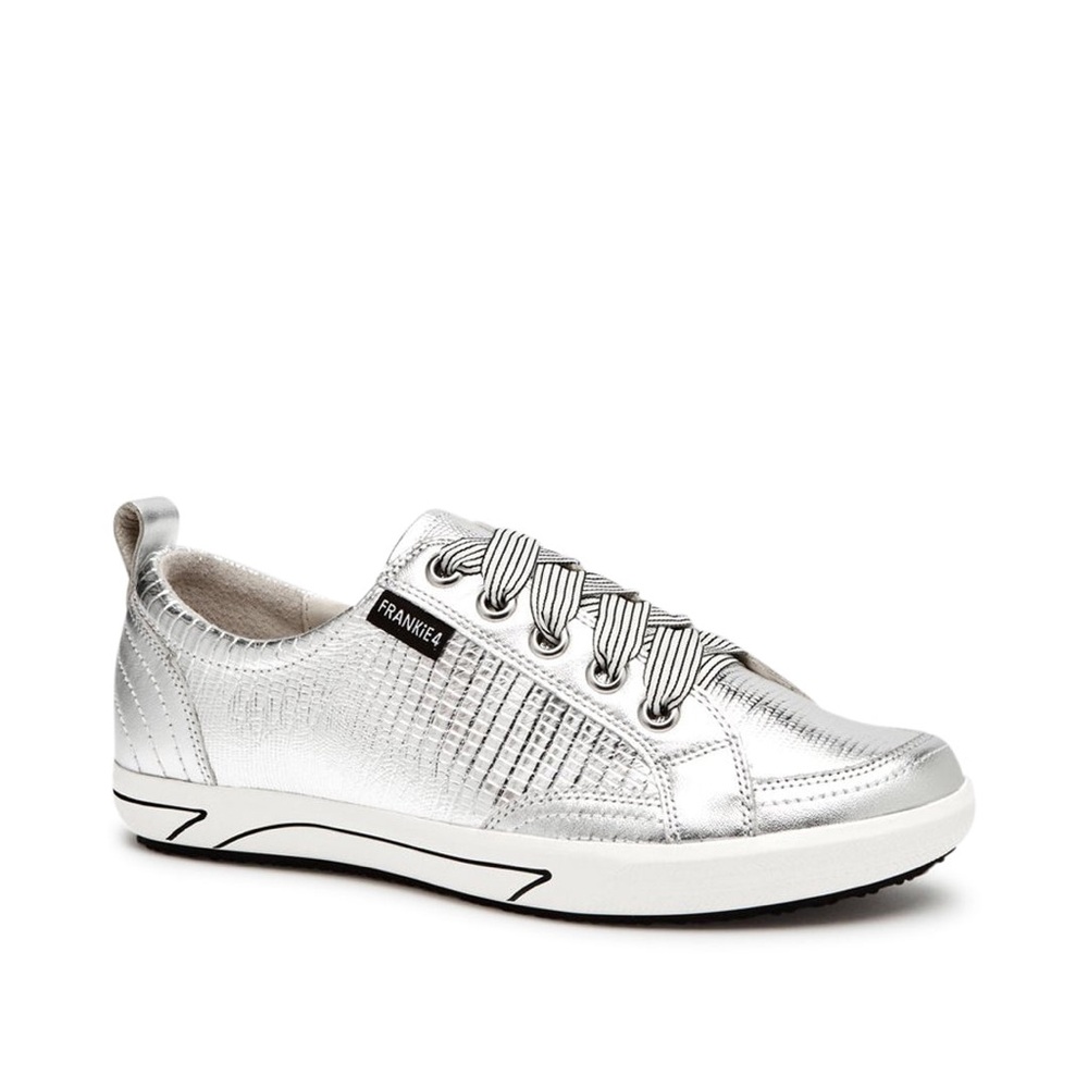 FRANKIE 4 Ellie IV Silver Lizard Sneakers